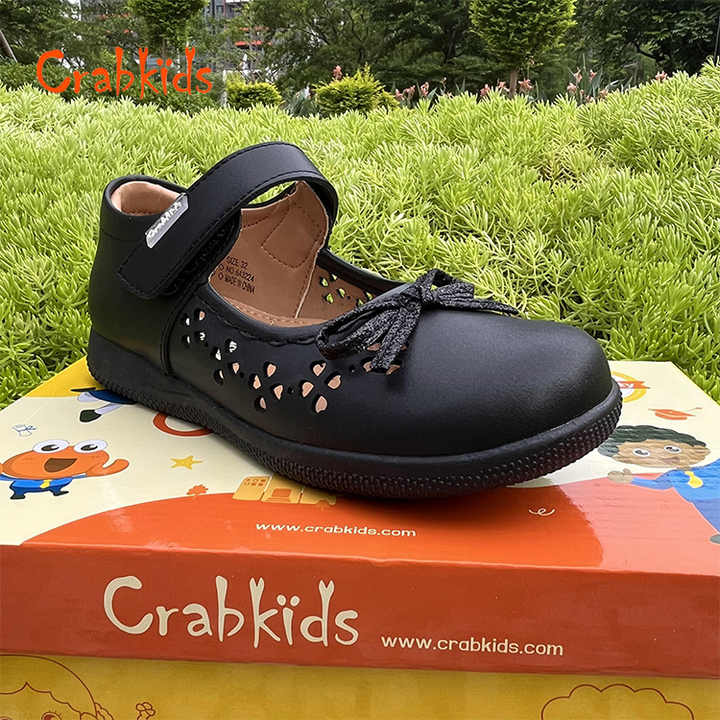 Crabkids New Children Princess Kids Toddler Real School Girl Dress Girls Leather Shoes