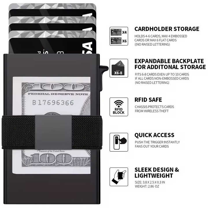 USA pays fees p delivery credit wallet slim money clips