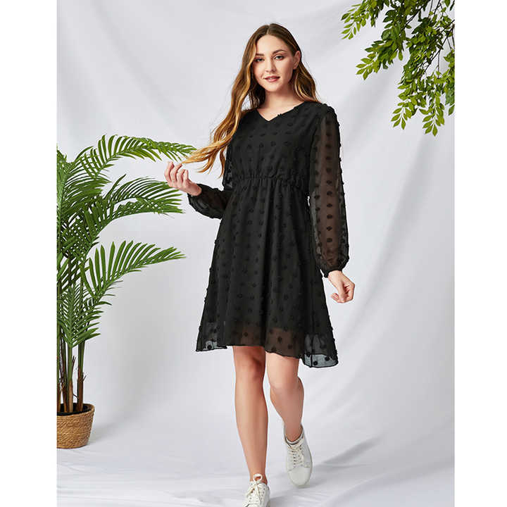 Children's Clothing from Seller Long Sleeve Chiffon Dress for Mother and Child Matching Outfits