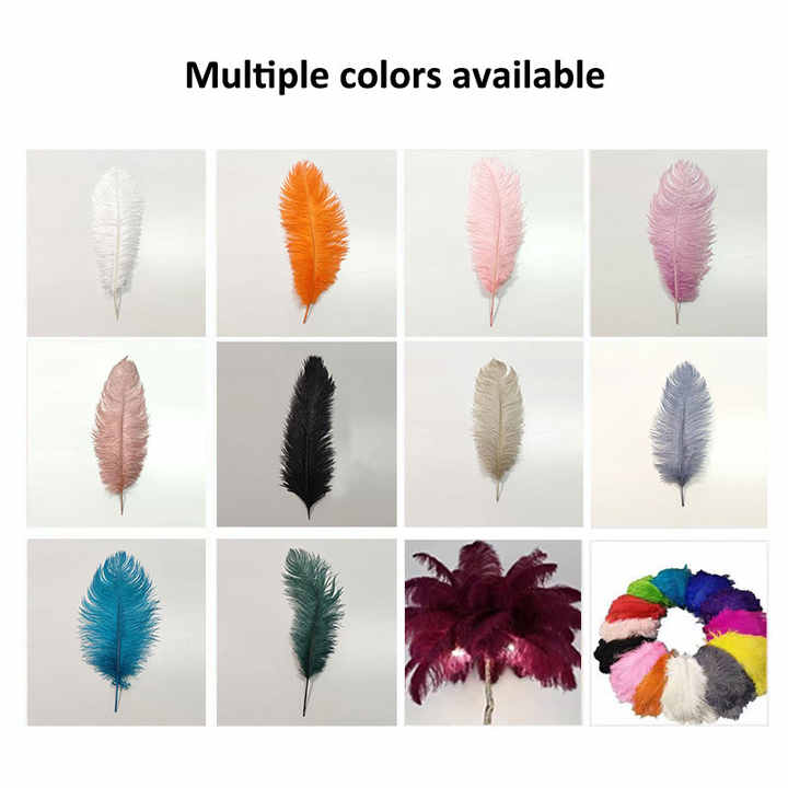 أضواء مكتب جميلة خضراء إضاءة المنزل ديكور النعام feather الفاخرة