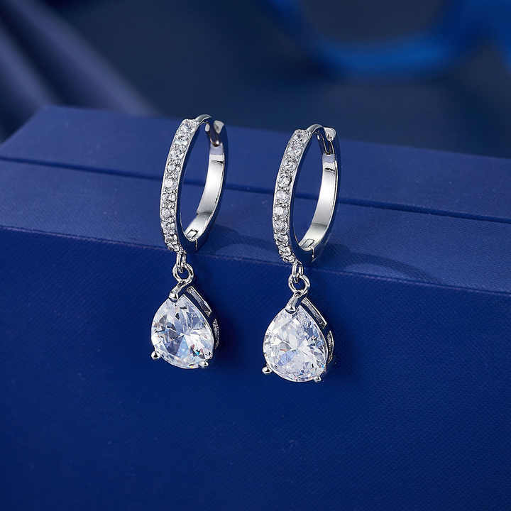 High Quality Vintage Zircon Earrings Elegant Women Girls Dangle Earrings Jewelry
