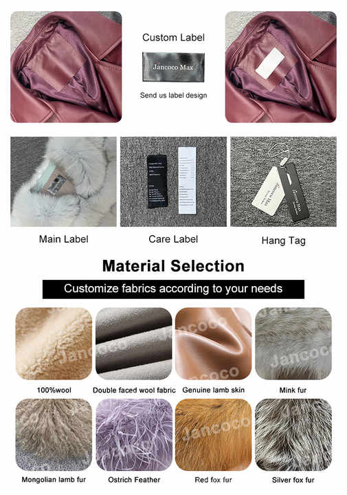 Jancoco New Arrival Cropped Motorcycle Leather Coat.