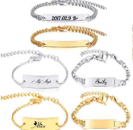 Kids Accessories Custom Cuban Link Chain Bracelet Bangle