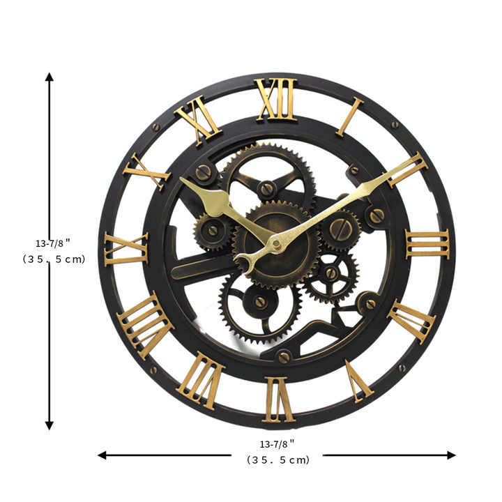 Large 14 Inch Antique Round Clock - Home Decor Items for Living Room Home