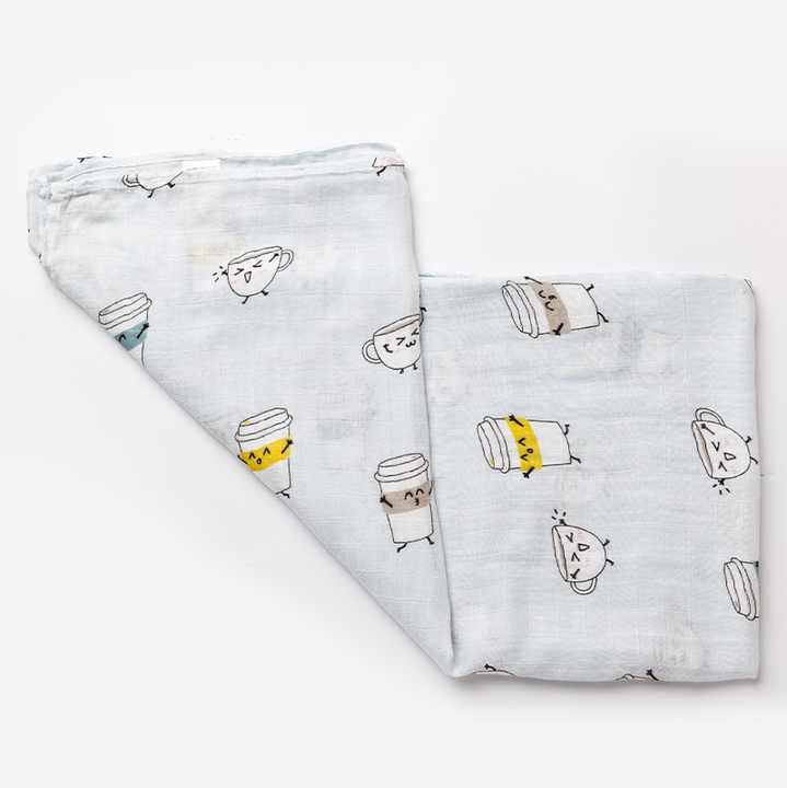 Muslintree Wholesale Cute Printed Baby Swaddle Bamboo. بطانية أطفال مطبوعة لطيفة من Muslintree للبيع بالجملة