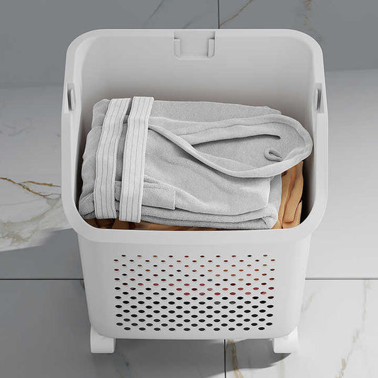 Rmier Large Capacity Plastic Handle Wheels Multi-layer Detachable Multi-layer Removable Home Storage Basket