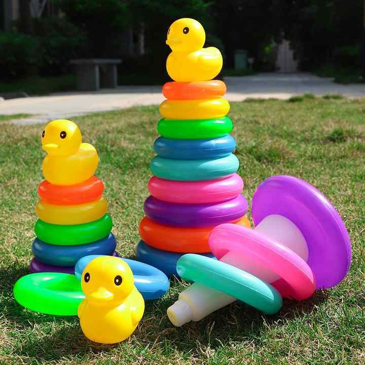 لعبة دائرية ملونة للتكديس من أجل التعليم المبكر بسعر الجملة Colorful Circle Stacking Toy for Early Education Wholesale Price