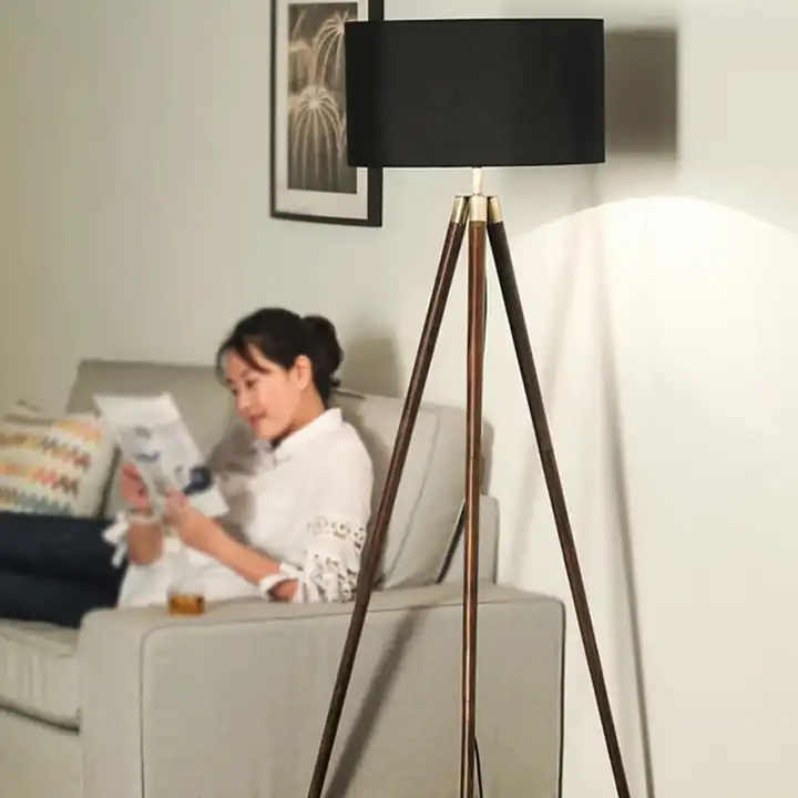 Floor lamp with artistic design.