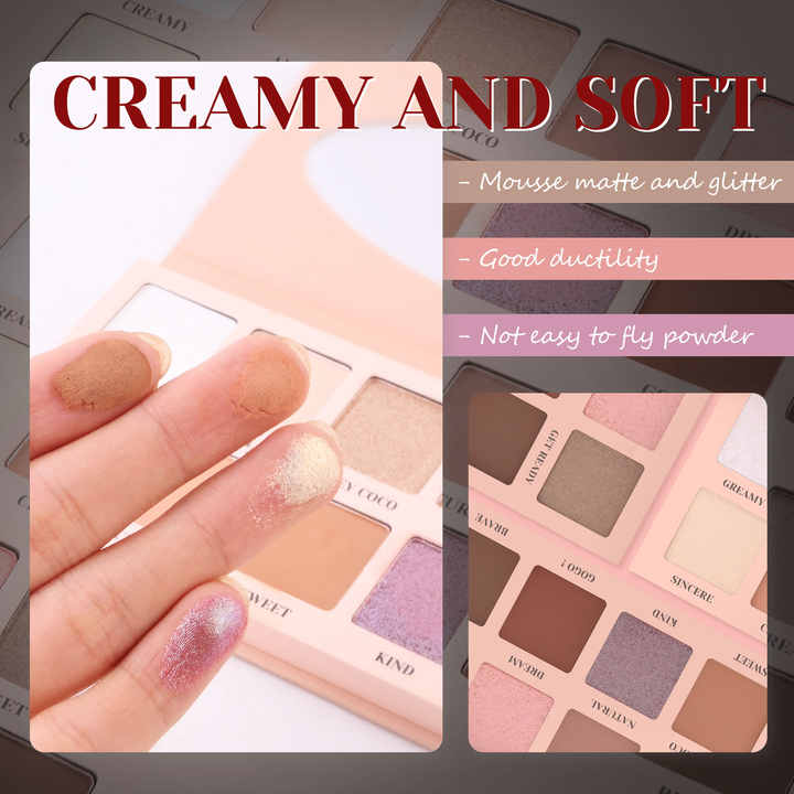 مجموعة ظلال العيون 12 لونًا - L 12 Colors Pressed Powder Eyeshadow