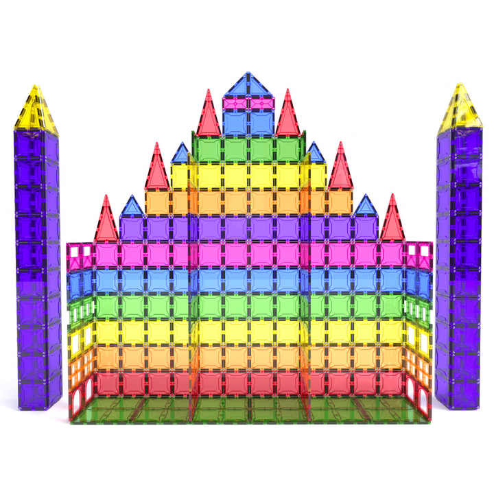 Magnetic building block toys for kids ages 3 and up.