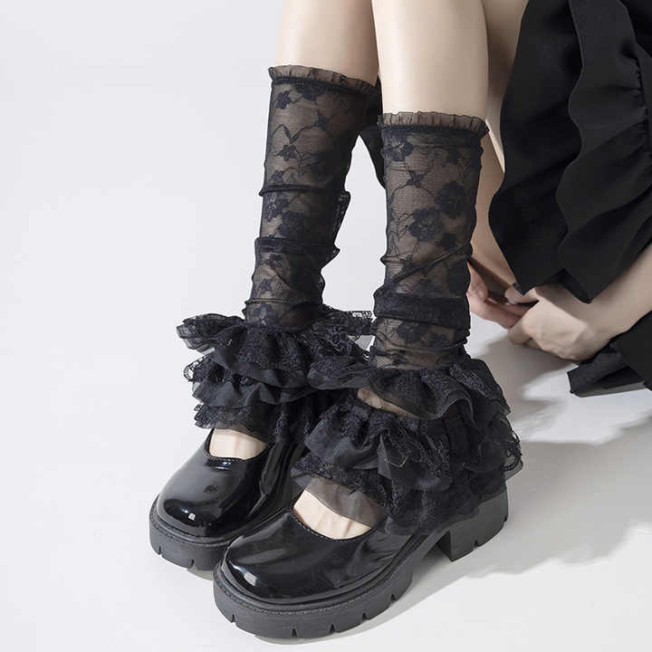 Lolita Knee High Socks جوارب نسائية طويلة حتى الركبة