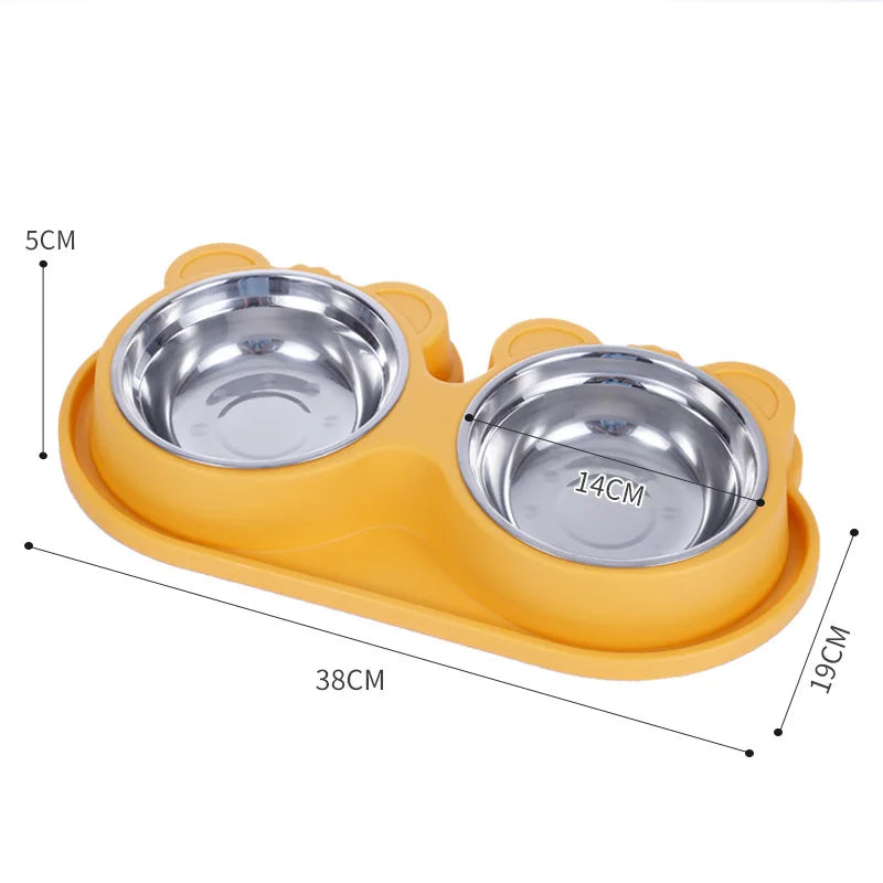 Anti-slip Stainless Steel Dog Accessories Pet Supplies Cat and Dog Non-slip Bowls and Feeders