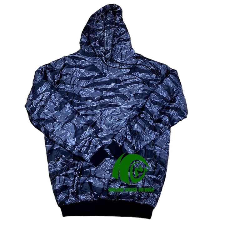 Kango Hot Sale USMC Woobie Hoodieسترة Kango USMC Woobie هودي تكتيكية مموهة بسحاب من Woobie بخطوط النمر للأنشطة الخارجية