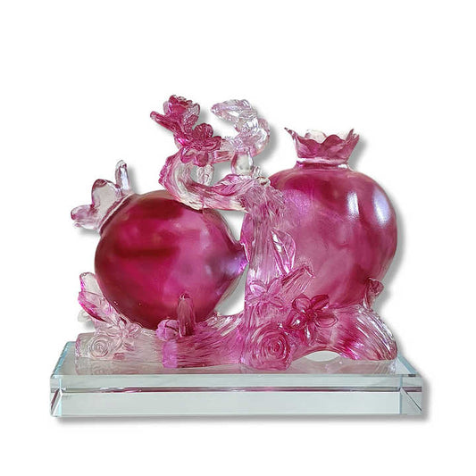 Crystal Glass Pomegranate Souvenir Ornament