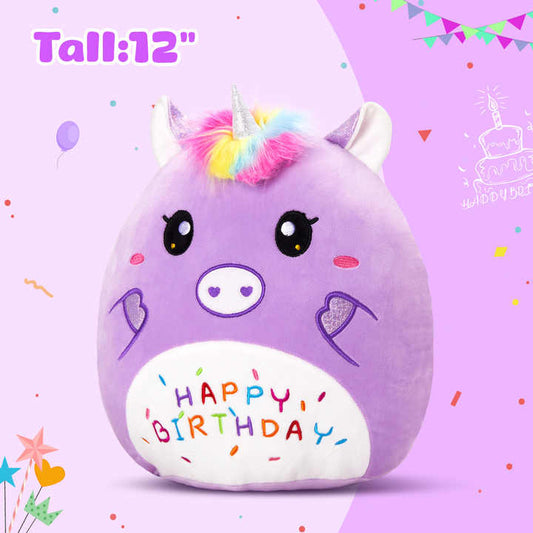 Cartoon Purple Unicorn