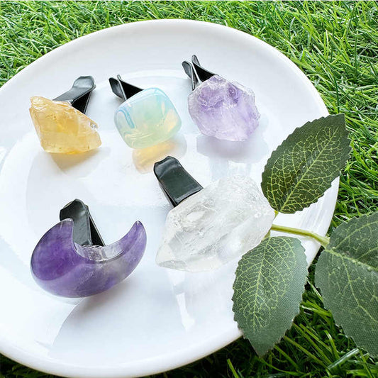 عالية الجودة الكريستال الطبيعي مشبك . Wholesale High Quality Natural Crystal Car Vent Clip