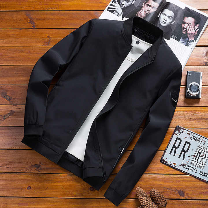 معطف رجالي كاجوال مقاس كبير 6XL بلون ساد . Men's Casual Solid Color Plus Size 6XL Coat