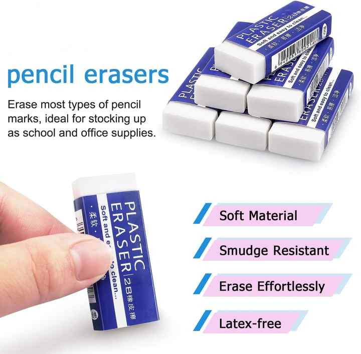 BTS School PVC Stationery 2B Pencil Eraser Plastic.
