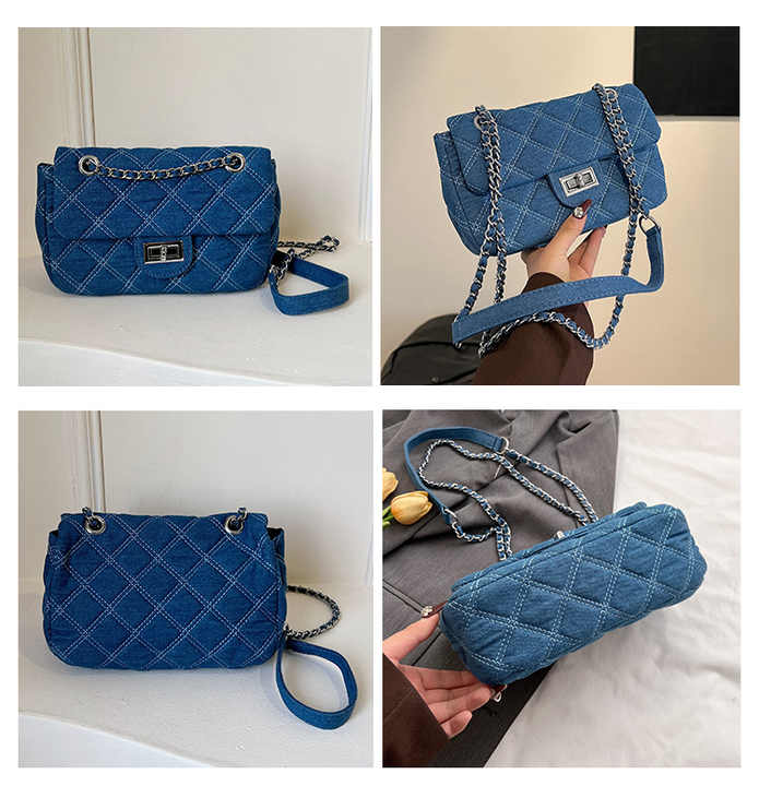 حقيبة يد نسائية مصنوعة من قماش الدنيم