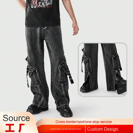 بنطلون رجالي جينز كارغو