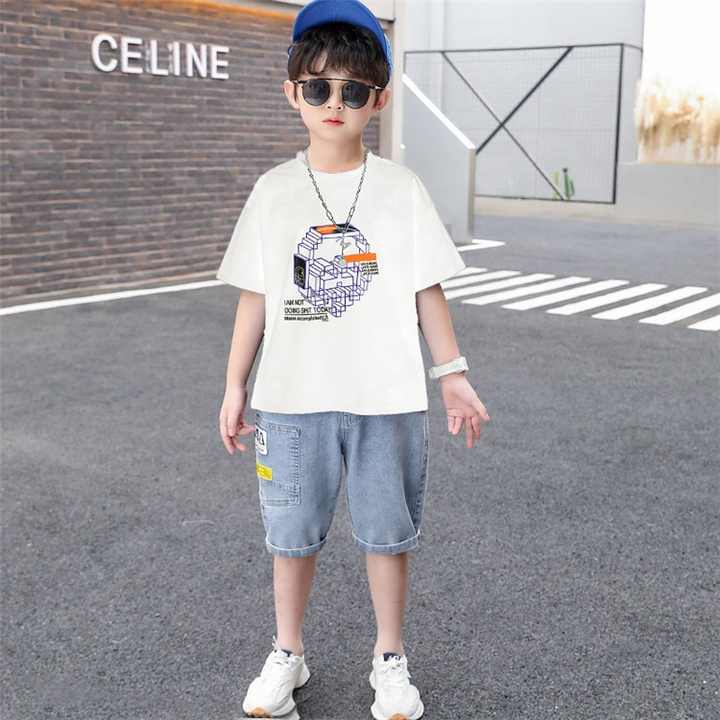 Summer Fashion Bamboo Baby Boy Clothes Sets.