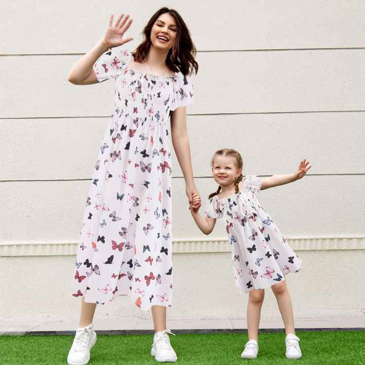 فستان طويل للأم والأبنة Dress Mommy and Me