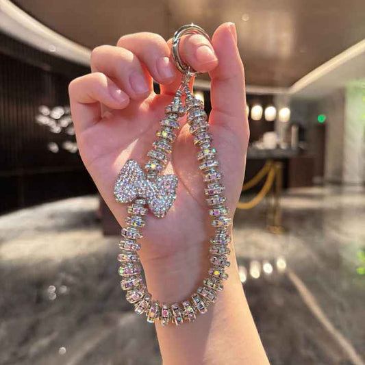 سلسلة مفاتيح فاخرة مرصعة بأحجار الراين ,Luxury Rhinestone Keychain