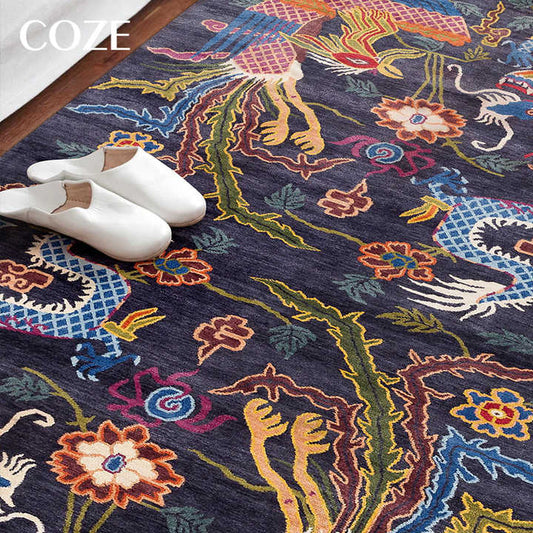 سجاد فنية بجانب السرير غرفة المعيشة يمكن غسلها على الطراز الصيني العتيق