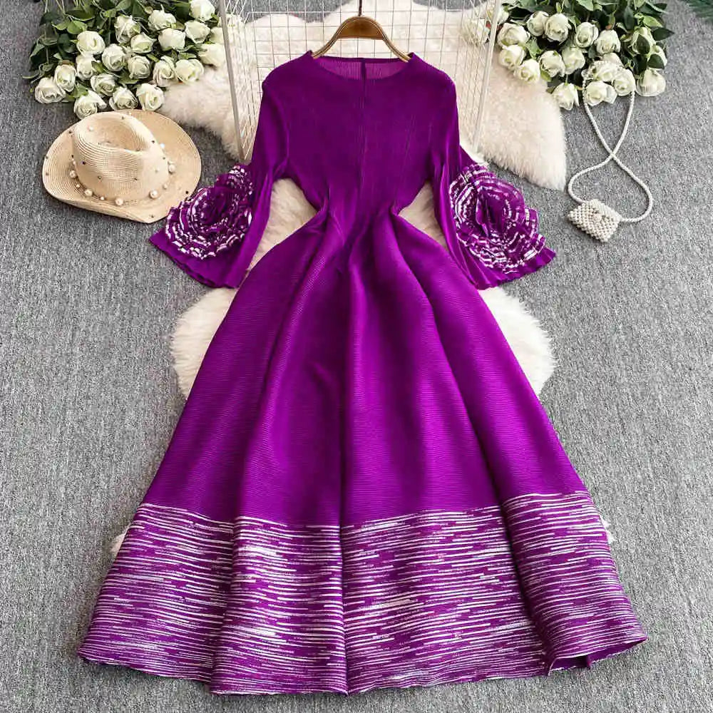 فستان نسائي طويلة  على الطراز الأوروبي