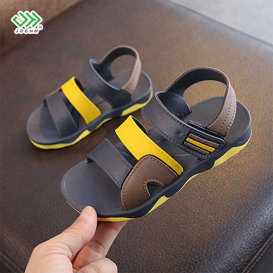 حذاء شاطئ للأولاد مع مشبك للأطفال في الهواء . Boys Beach Shoes with Buckle Kids Outdoor Flat Non-