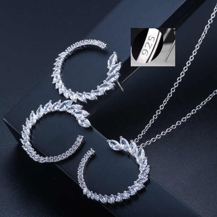 Leaf Earrings and Necklace