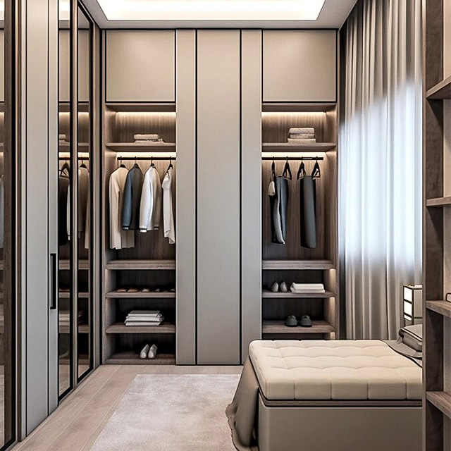 bed and wardrobe .. سرير وخزانة