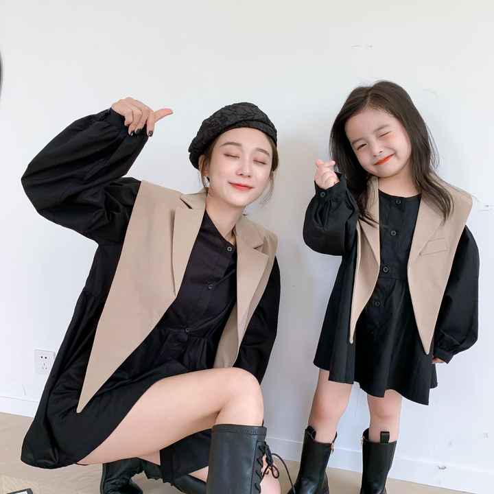 Family Matching Autumn Clothes, Family Matching Autumn Clothes for Baby Girls Korean Style Formal Blouseملابس خريفية عائلية متناسقة, ملابس خريفية عائلية متناسقة مع ملابس الفتيات الرُضَّع بلوزة رسمية على الطراز الكوري