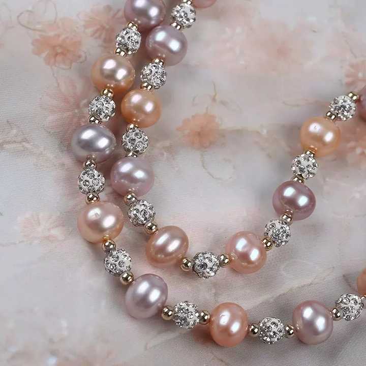 Natural pearl jewelry necklace