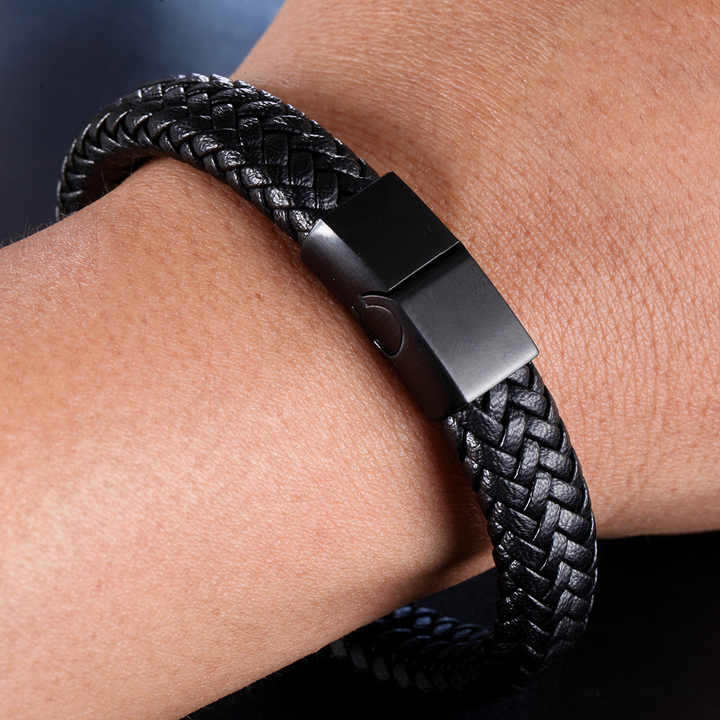 Luxury Men's Braided Woven Faux Leather Bracelets