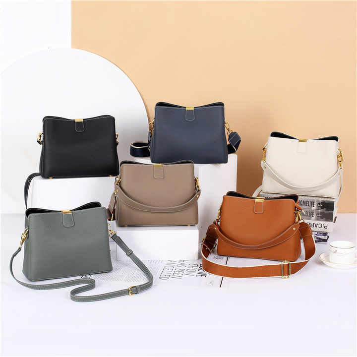 Luxury women's handbag made of genuine leather