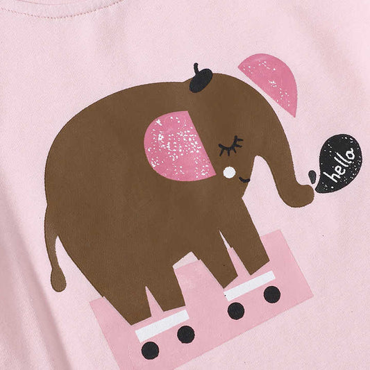 بيجامة نوم قطن زهريه كم طويل