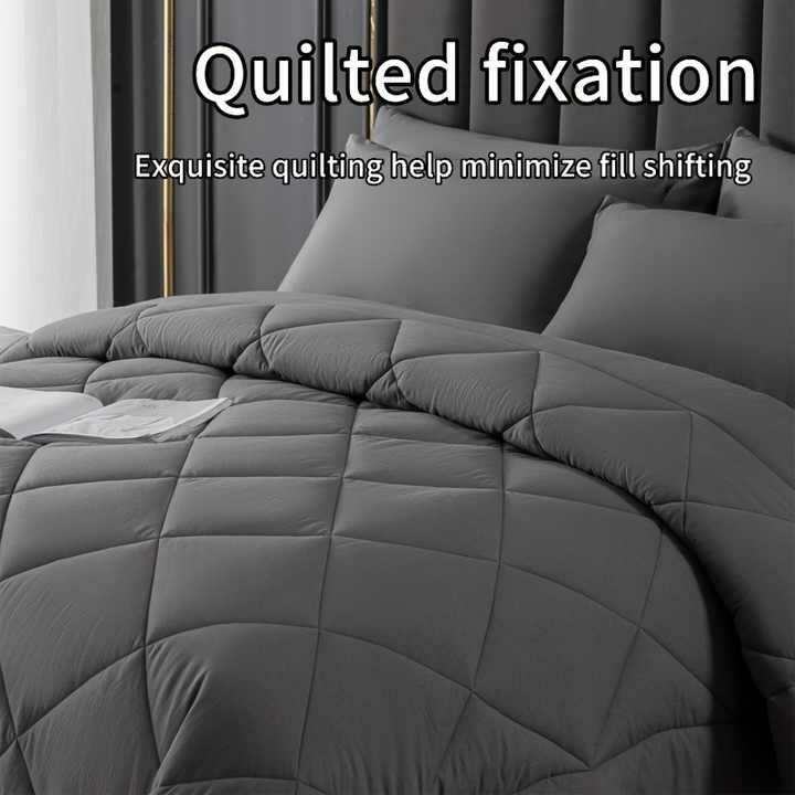 Home comforter set, soft polyester bed comforter for