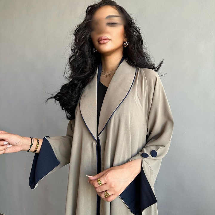 Front Open Abaya Muslim Dresses-عباية مفتوحة من الأمام