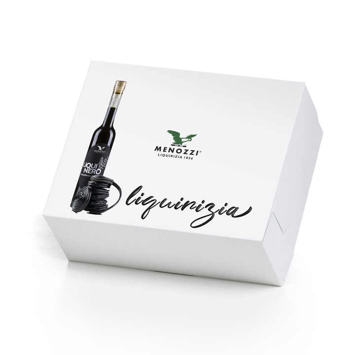 Mixed gift box with liqueur