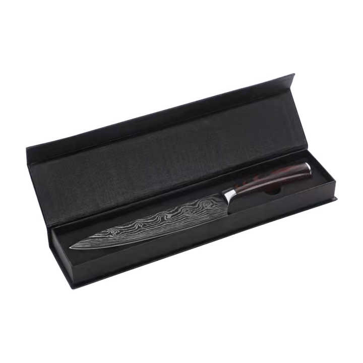 8 Inch 3Cr13 Stainless Steel Kitchen Knife Set, Laser Cut Santoku Slicing Knifeطقم سكاكين مطبخ 8 بوصة 3Cr13 من الفولاذ المقاوم للصدأ ، أداة سانتوكو لتقطيع شرائح بالليزر