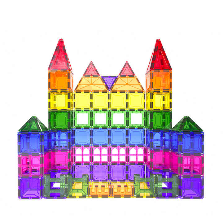 Magnetic building block toys for kids ages 3 and up.