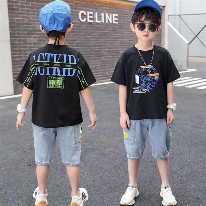Summer Fashion Bamboo Baby Boy Clothes Sets.