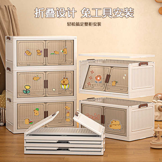 خزائن بلاستيكية قابلة للطي من 1 إلى 5 طبقات 1-5 Layers Large Capacity Transparent White Foldable Plastic