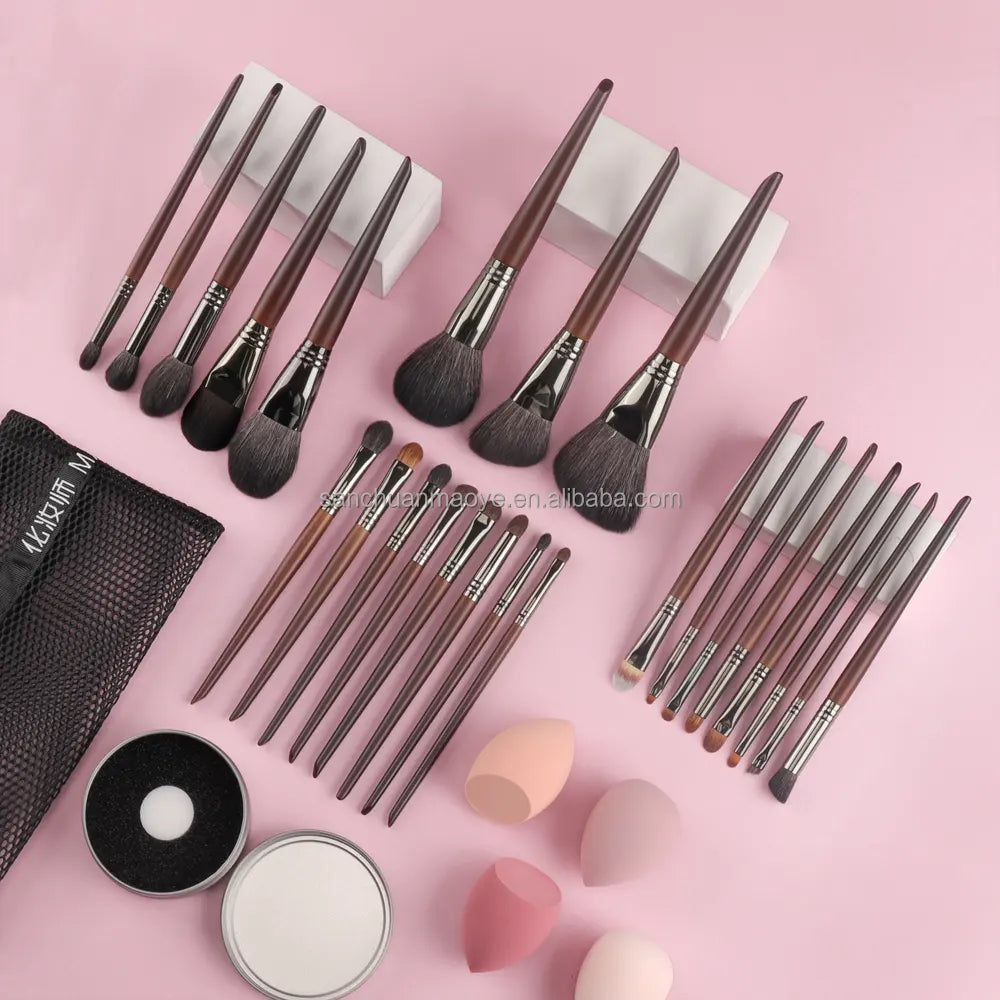 Natural Makeup Brushes Set