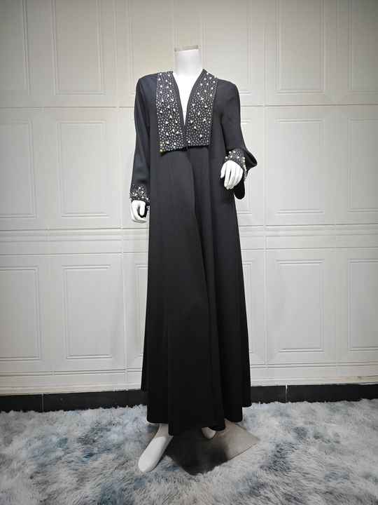 Black open abaya