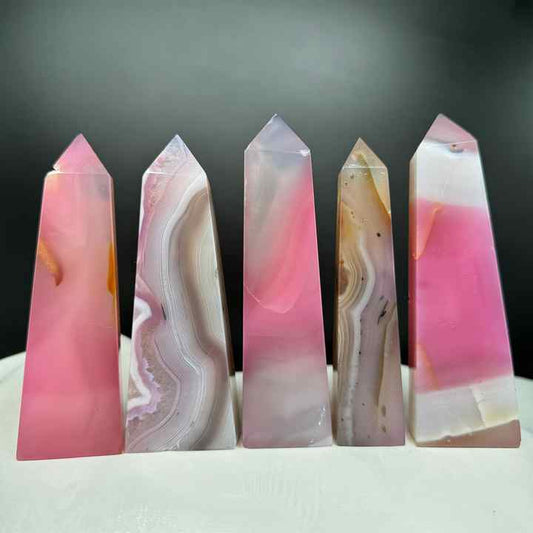 Wholesale Hot Sale Pink Silk Agate