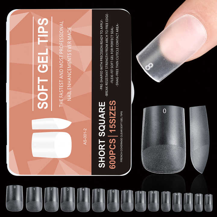 اظافر صناعية شفافه - transparent artificial nails
