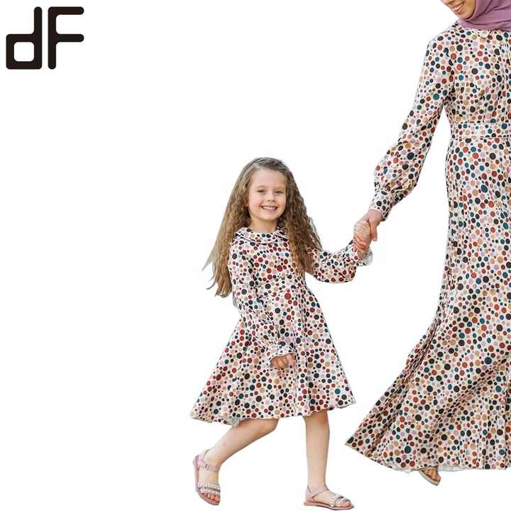 ملابس للوالدين والأطفال ملابس عائلية ملابس الأم وابنتها Parent-child clothing, family-friendly long-sleeved