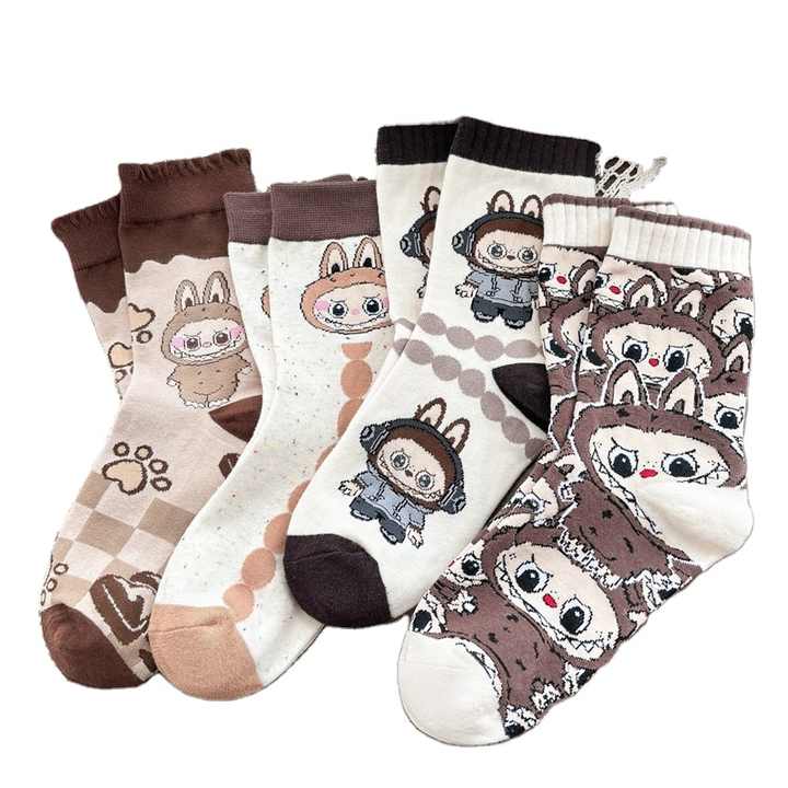 New Cartoon Labobo Socks for Women High Quality Autumn and Winter